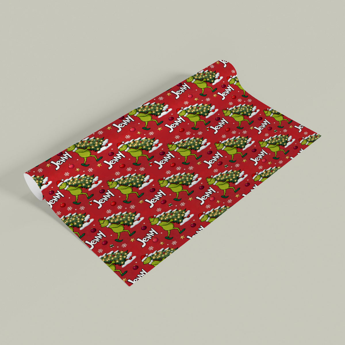 Fröhliche Grinchmas - Personalisierte Stola-Weihnachtsgeschenkpapiere
