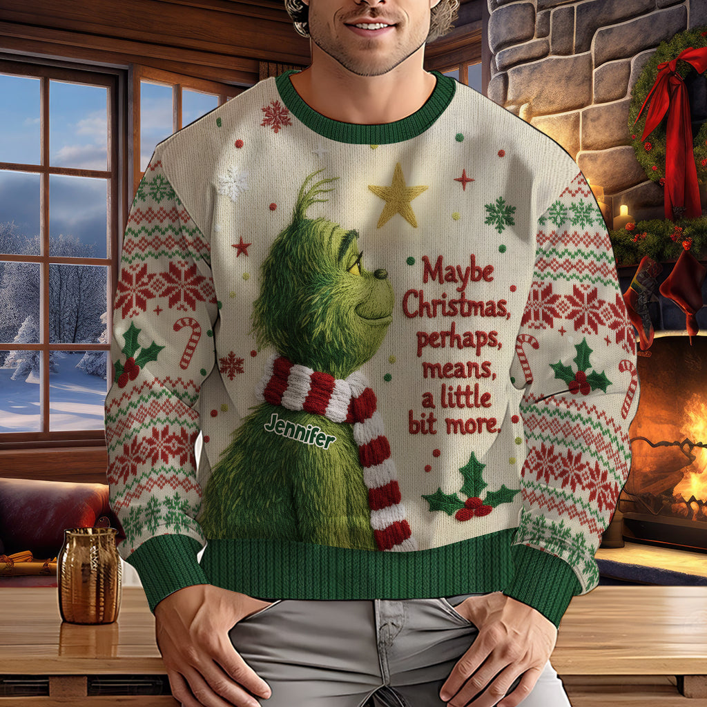 Peut-être que Noël a une signification un peu plus profonde - Étole de Noël personnalisée et pull moche