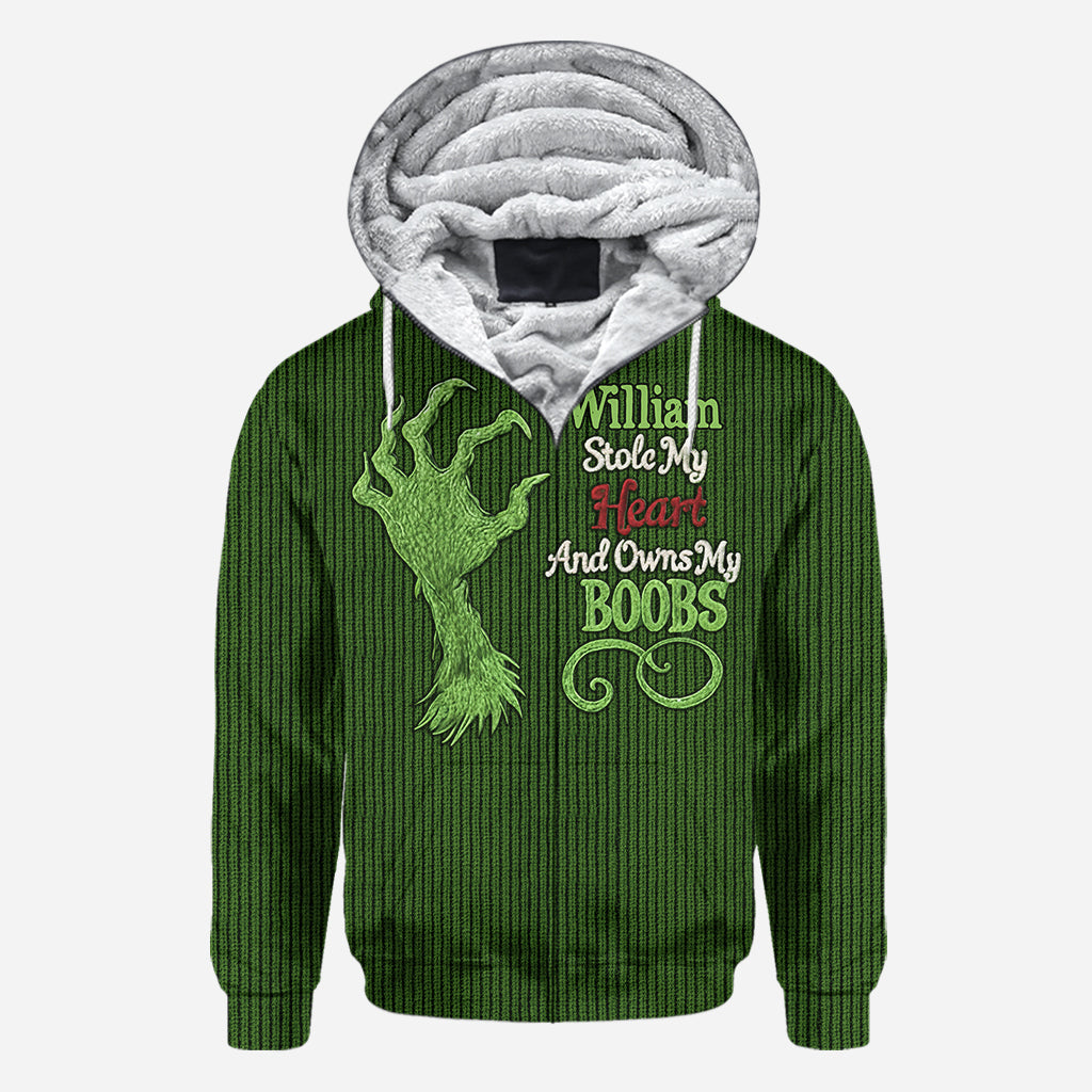 Hat mein Herz gestohlen und besitzt mein - Personalisiertes "Stole Christmas All Over"-Shirt