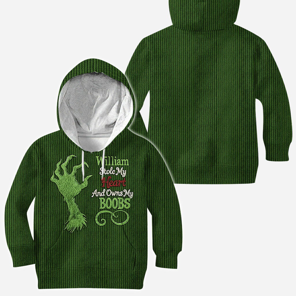 Hat mein Herz gestohlen und besitzt mein - Personalisiertes "Stole Christmas All Over"-Shirt