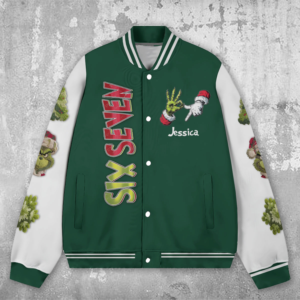 Six Seven - Personalized Stole Christmas Varsity Jacket