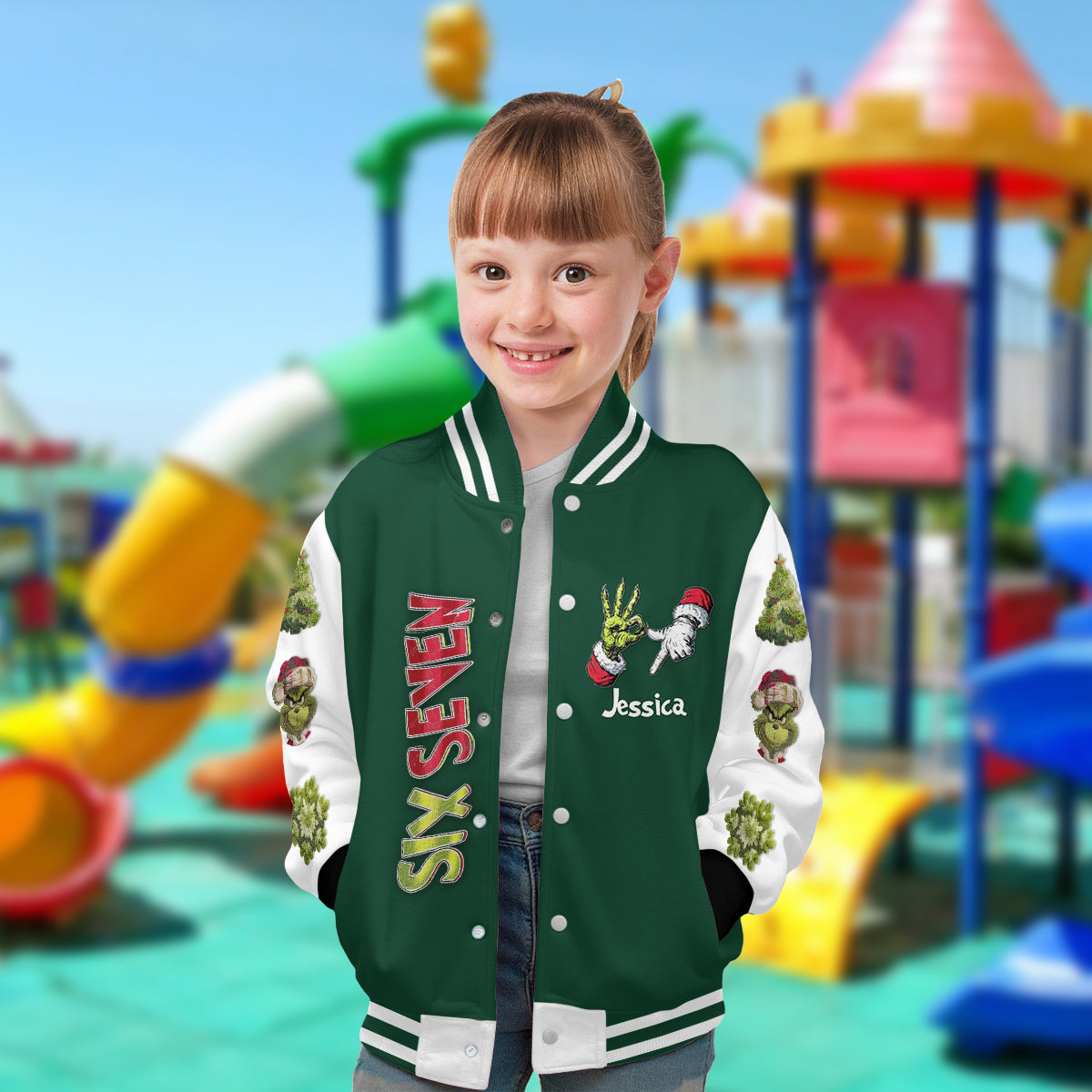Six Seven - Personalized Stole Christmas Varsity Jacket