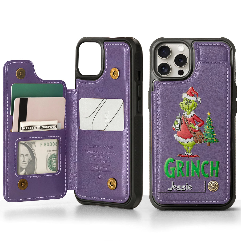 Merry Grinchmas - Personalized Stole Christmas Wallet Phone Case
