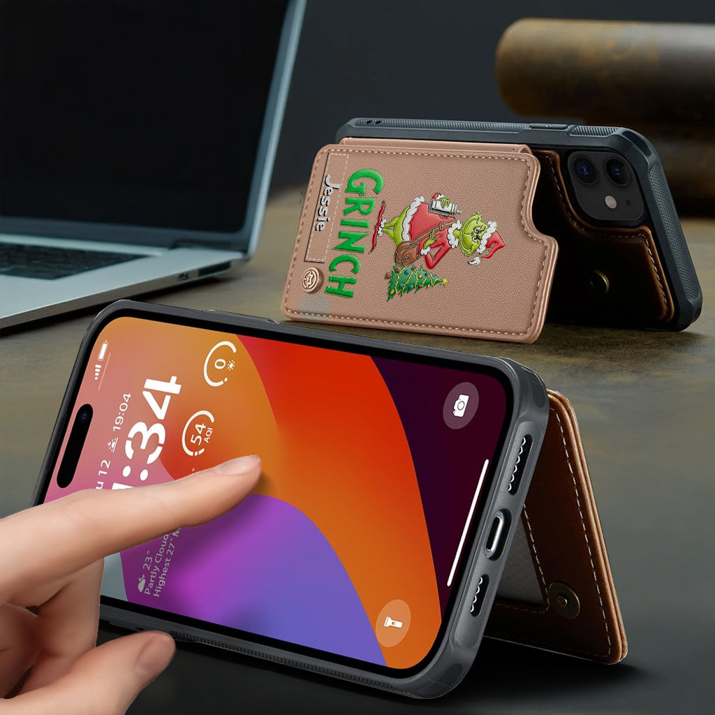Merry Grinchmas - Personalized Stole Christmas Wallet Phone Case