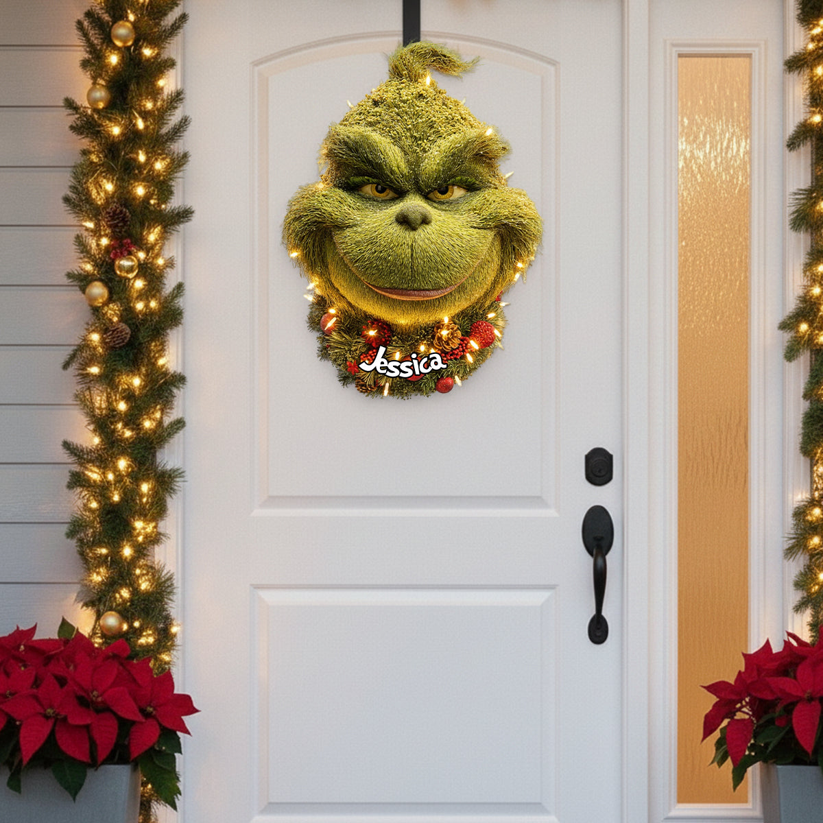 Grinchmas Wreath - Personalized Stole Christmas LED Light Acrylic Sign