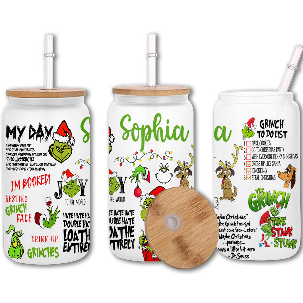 Ich bin ausgebucht – personalisierte Weihnachtsstola aus Glas