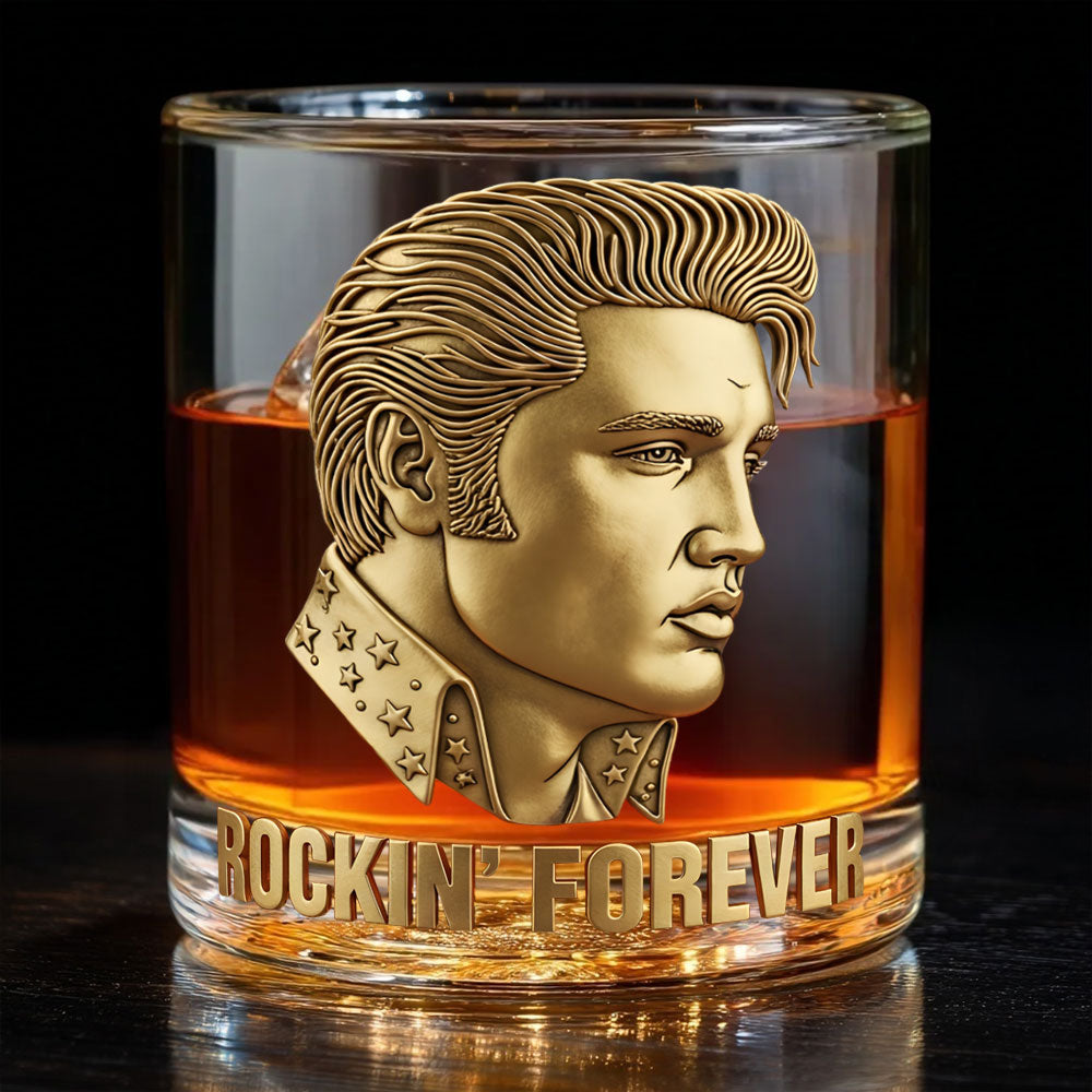 Rockin' Forever – Personalisiertes Whiskyglas „King of Rock and Roll“
