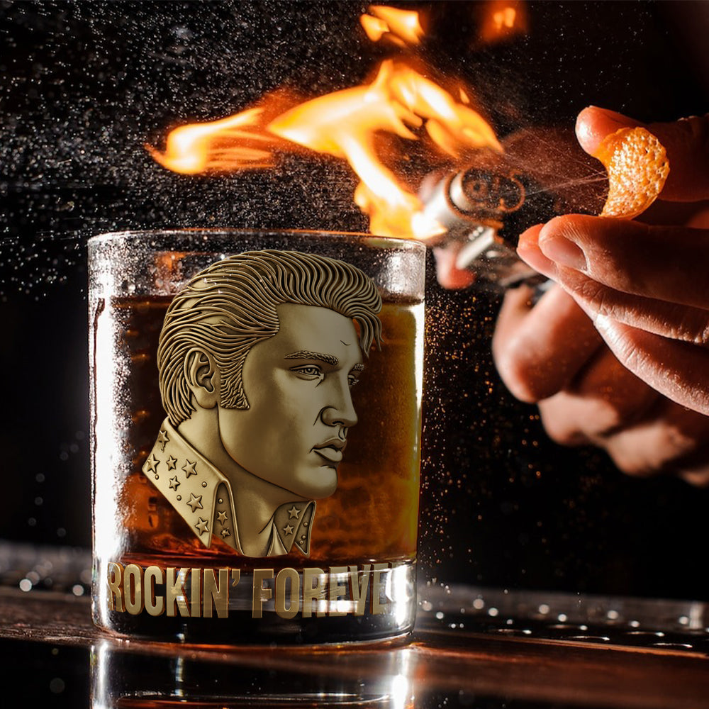 Rockin' Forever – Personalisiertes Whiskyglas „King of Rock and Roll“
