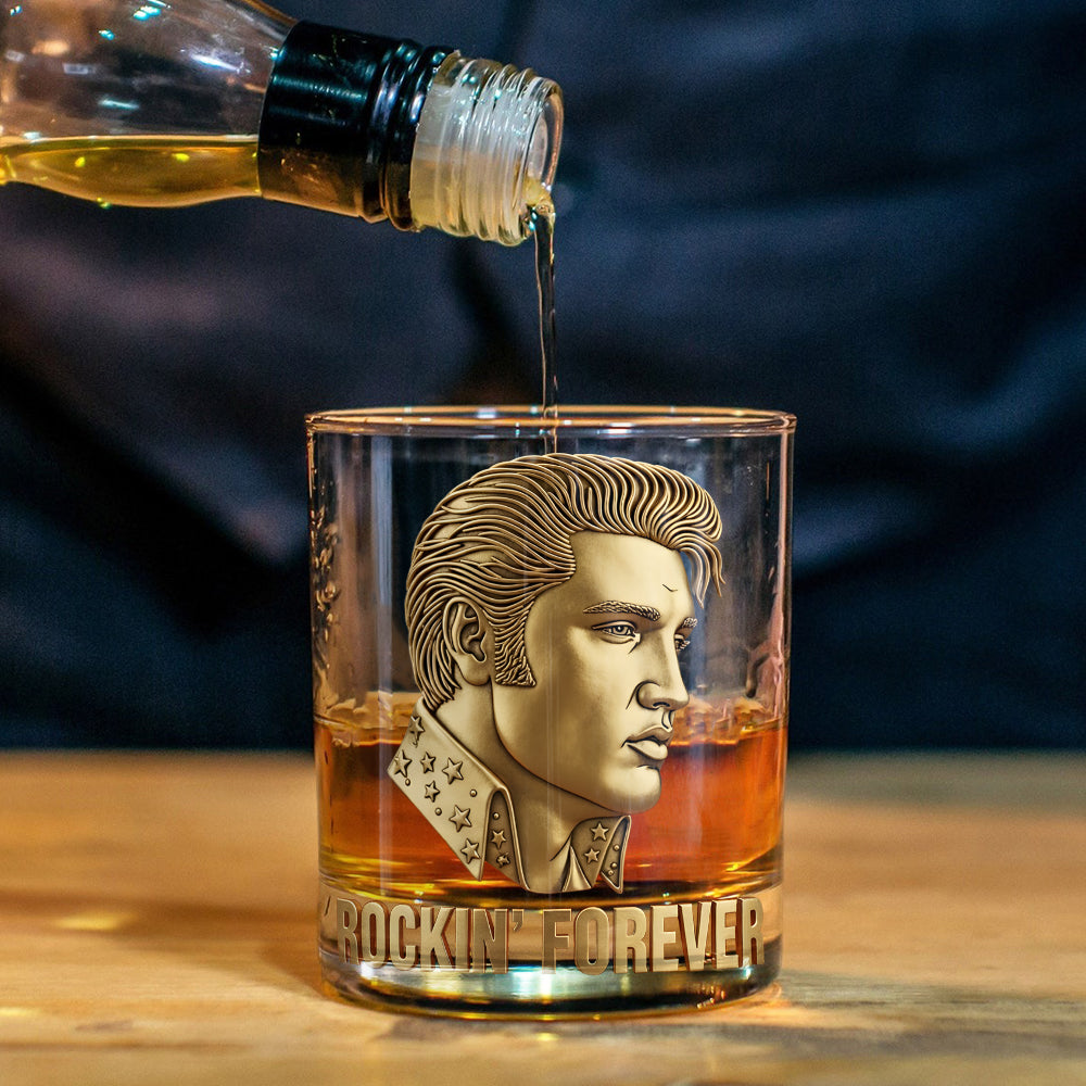 Rockin' Forever – Personalisiertes Whiskyglas „King of Rock and Roll“