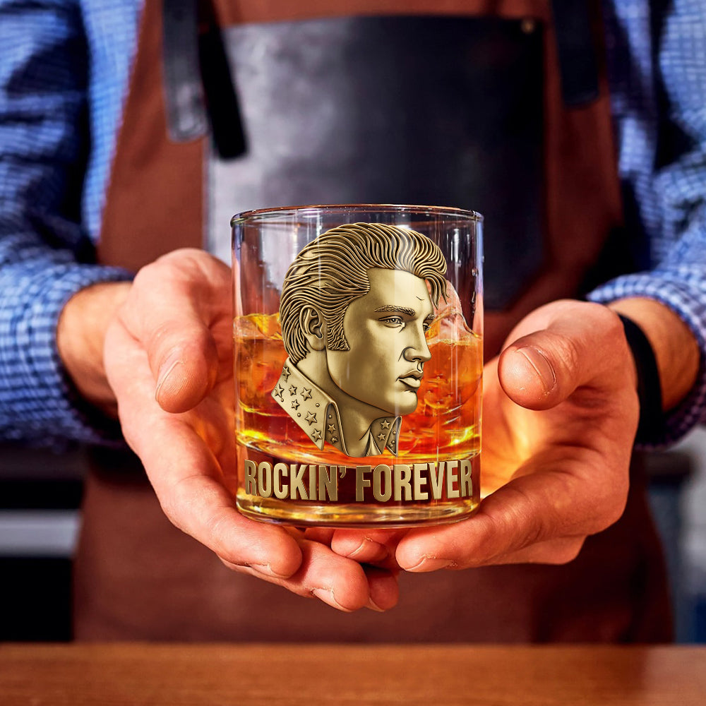 Rockin' Forever – Personalisiertes Whiskyglas „King of Rock and Roll“