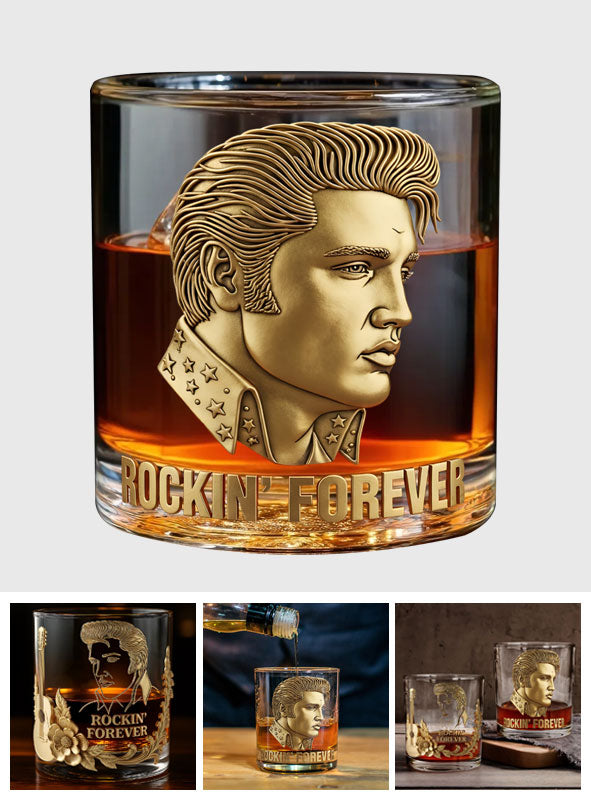 Rockin' Forever – Personalisiertes Whiskyglas „King of Rock and Roll“