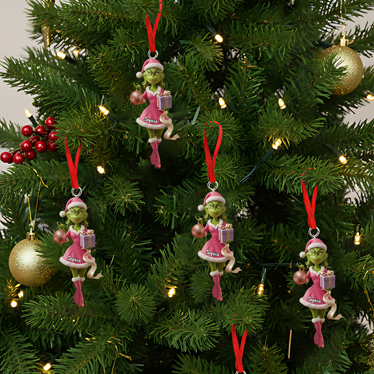 Merry Grinchmas Figure - Personalized Stole Christmas Custom Made 3D Minifigure Ornament