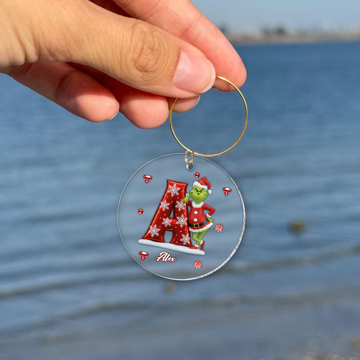 Frohe Weihnachten – Personalisiertes Stola-Weinglas mit langem Stiel