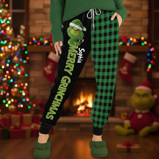 Fröhliche Weihnachten - Personalisierte Stola-Weihnachts-Unisex-Jogginghose
