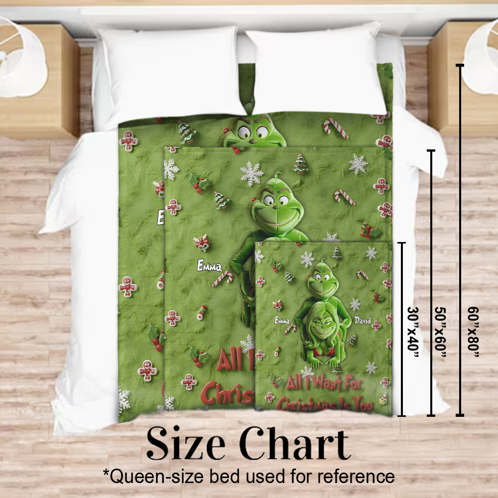 Merry Grinchmas - Personalized Stole Christmas Blanket