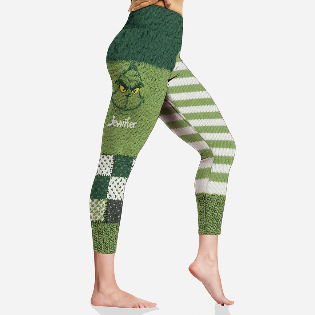 Joyeux Grinchmas - Étole de Noël personnalisée - Leggings