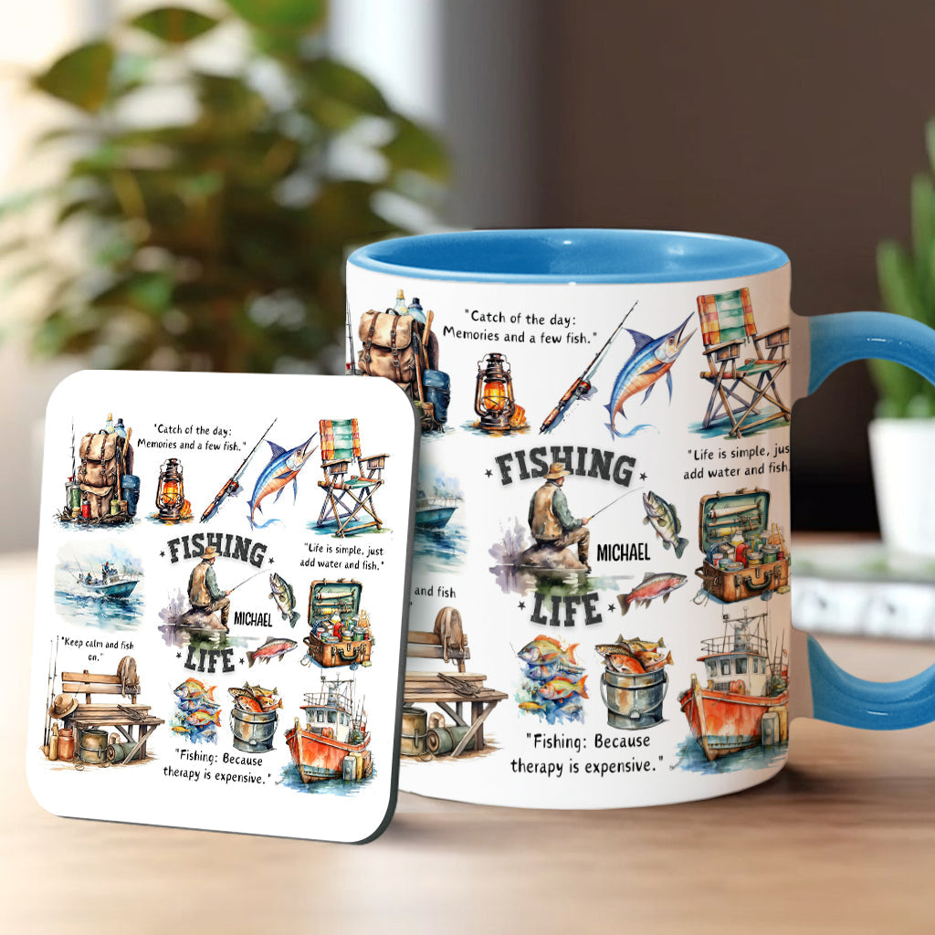 Mug personnalisé « Passionné de pêche »