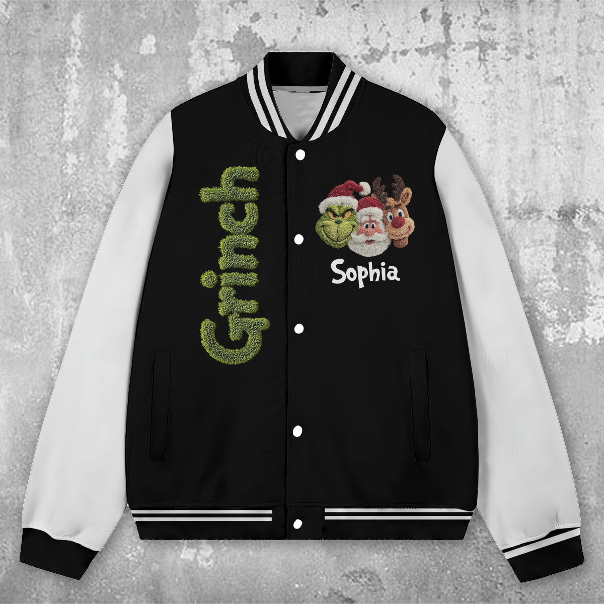 Frohe Weihnachten – Personalisierte Stola, Collegejacke