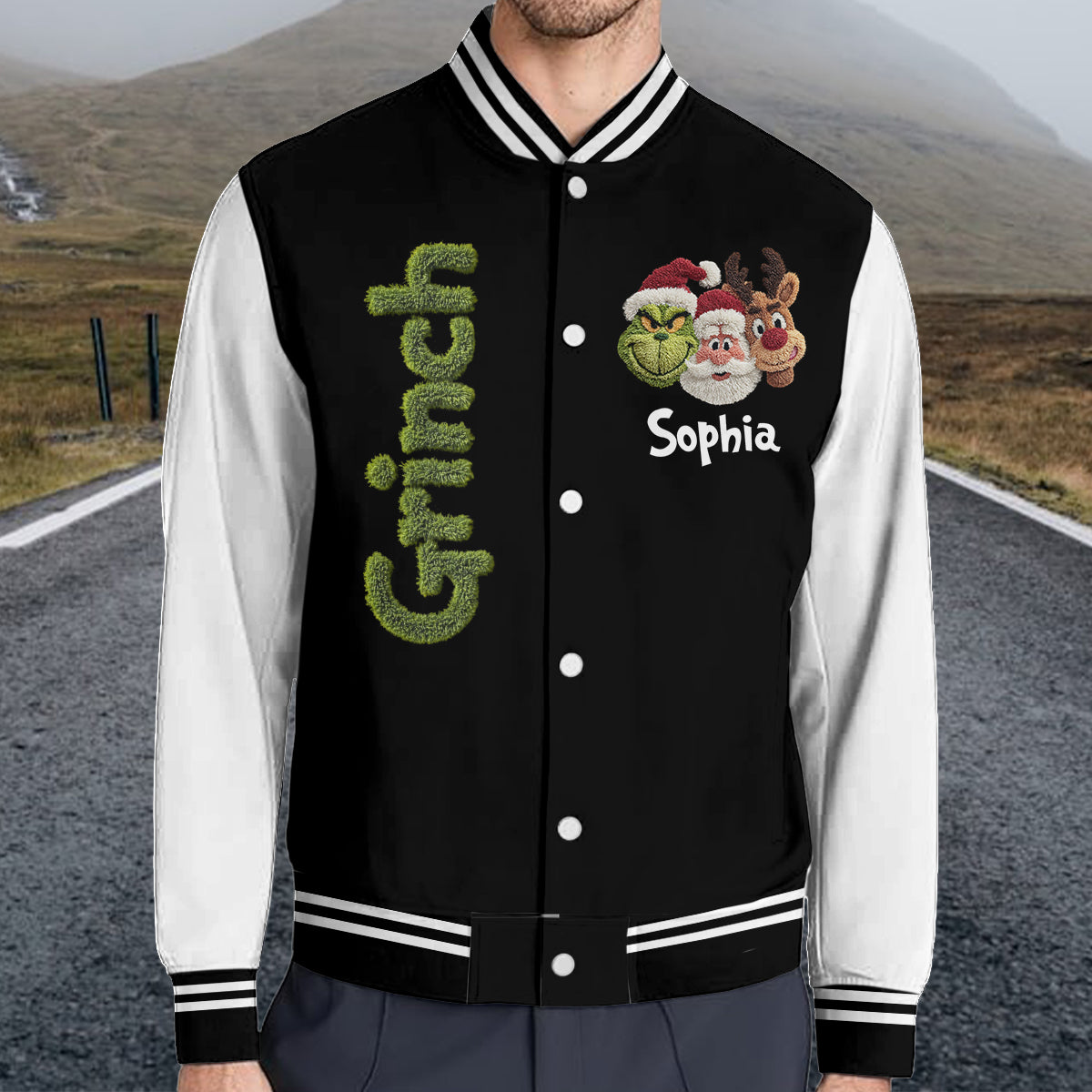 Frohe Weihnachten – Personalisierte Stola, Collegejacke