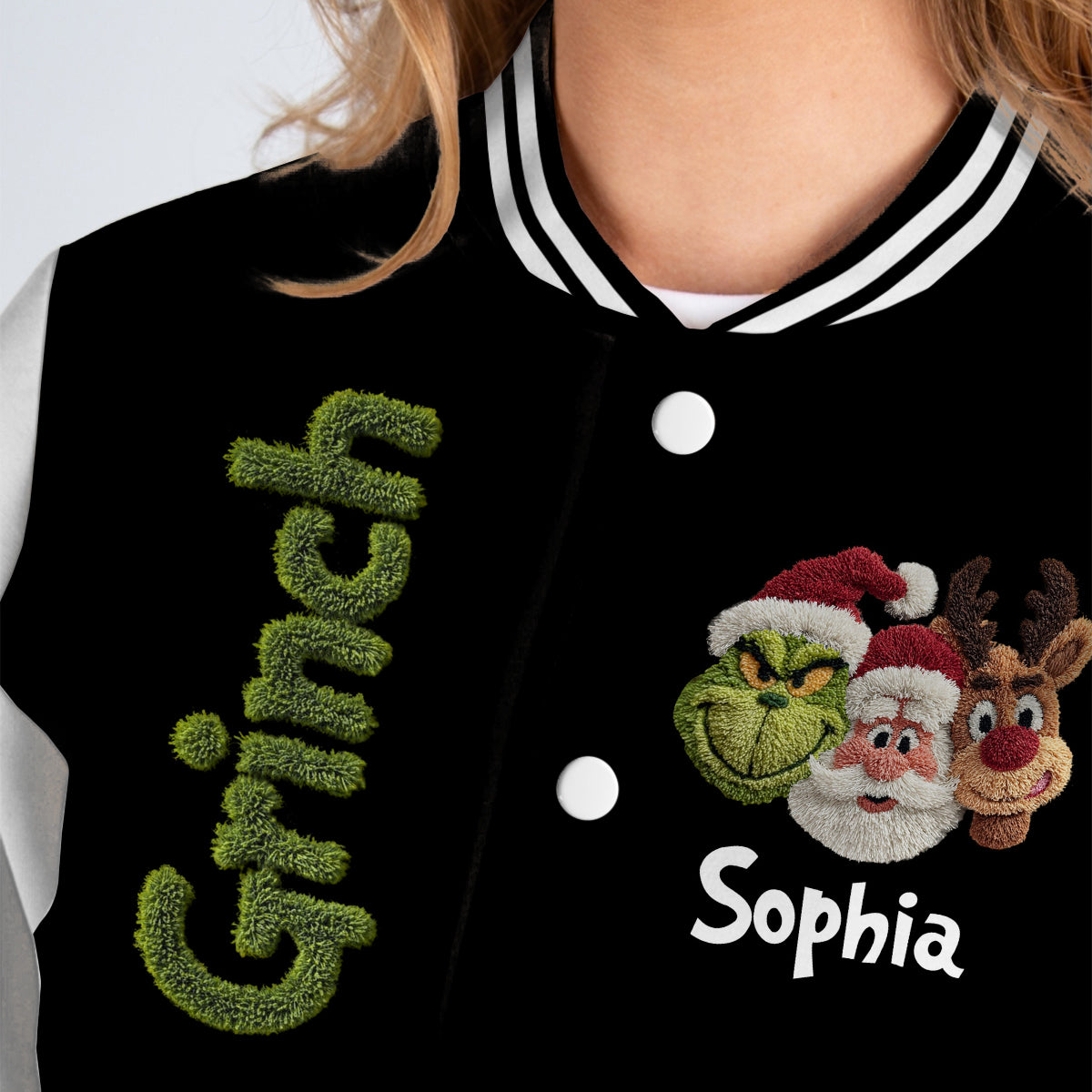 Frohe Weihnachten – Personalisierte Stola, Collegejacke