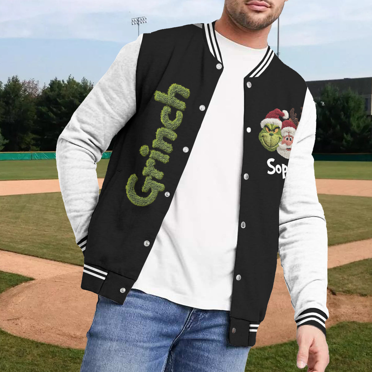Frohe Weihnachten – Personalisierte Stola, Collegejacke