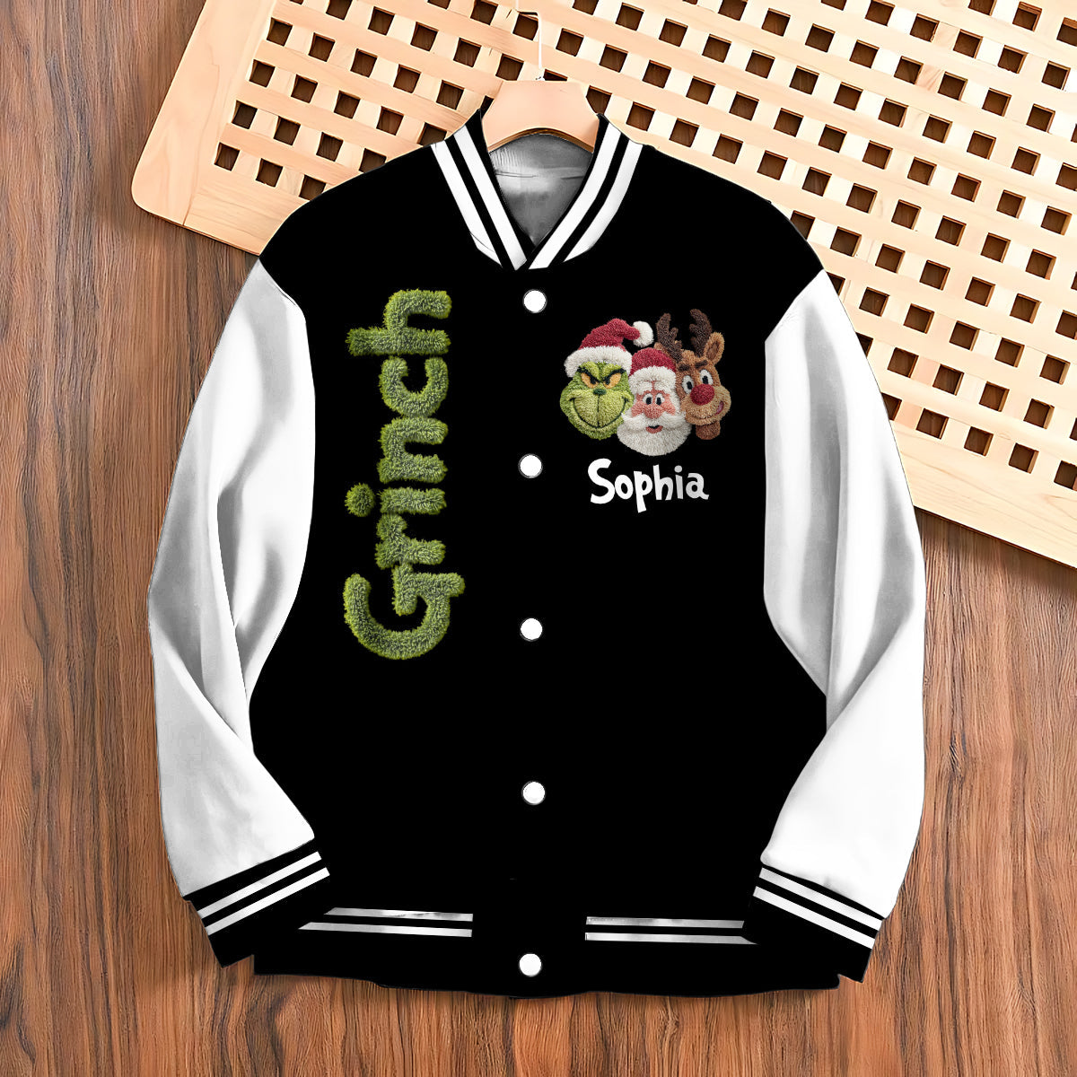 Frohe Weihnachten – Personalisierte Stola, Collegejacke