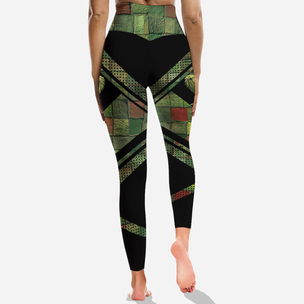 Grüne Weihnachten – Personalisierter Stola-Weihnachtshoodie und Leggings