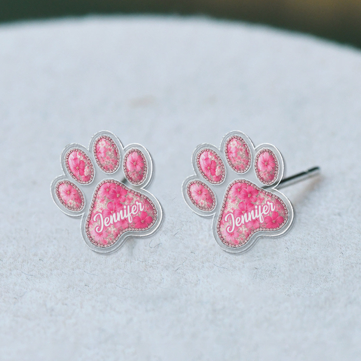 Amoureux des chiens - Boucles d'oreilles transparentes personnalisées pour chiens