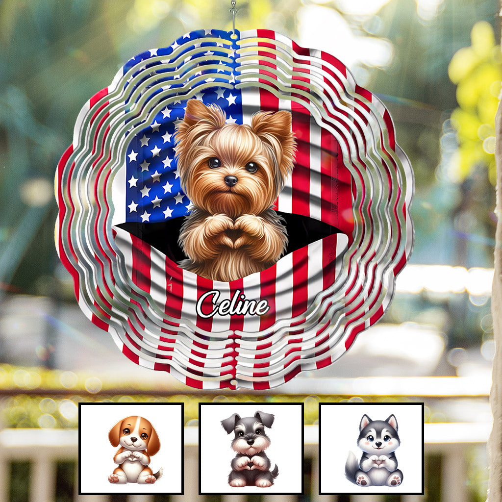Pfoten und Freiheit – Personalisierter Hunde-Windspinner