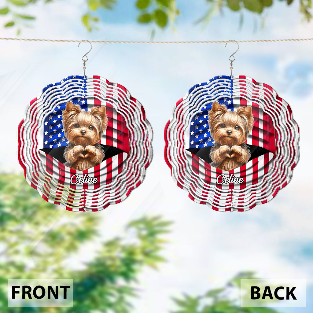 Pfoten und Freiheit – Personalisierter Hunde-Windspinner