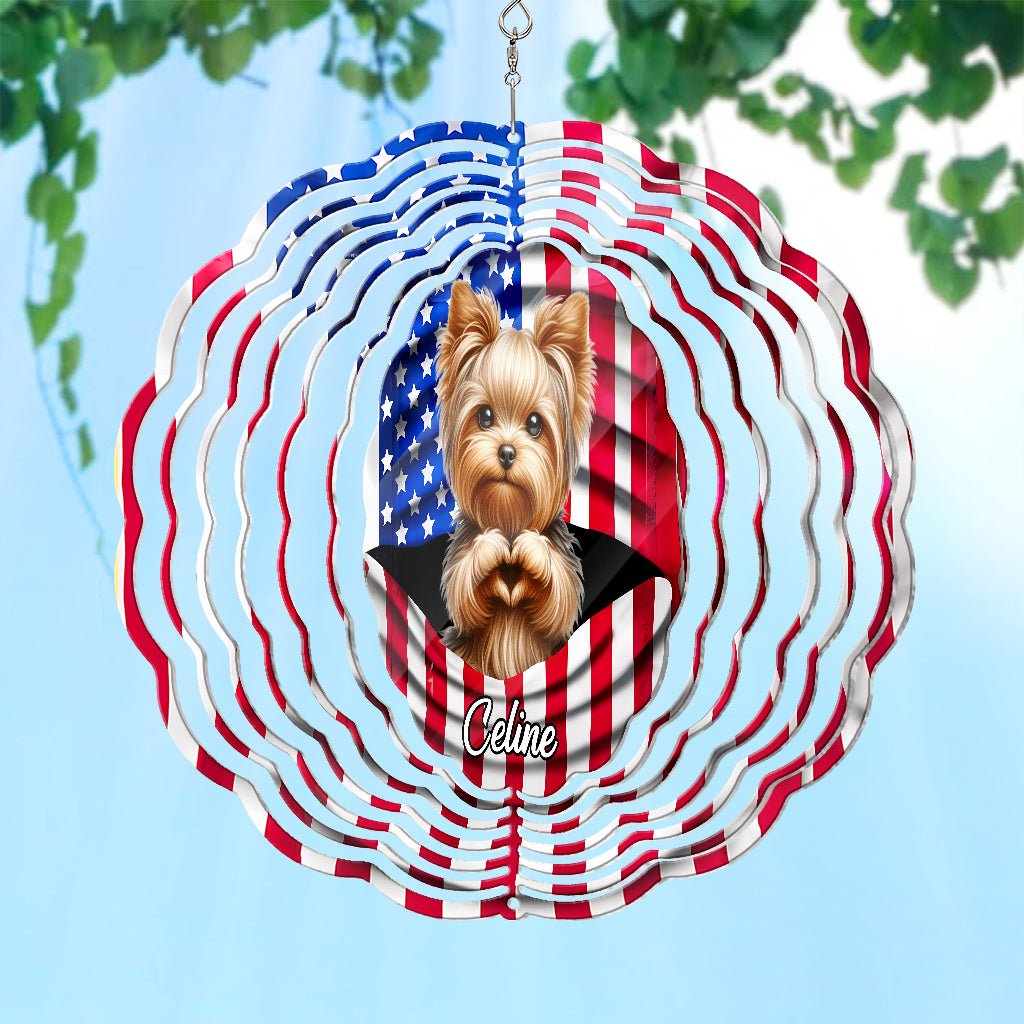 Pfoten und Freiheit – Personalisierter Hunde-Windspinner