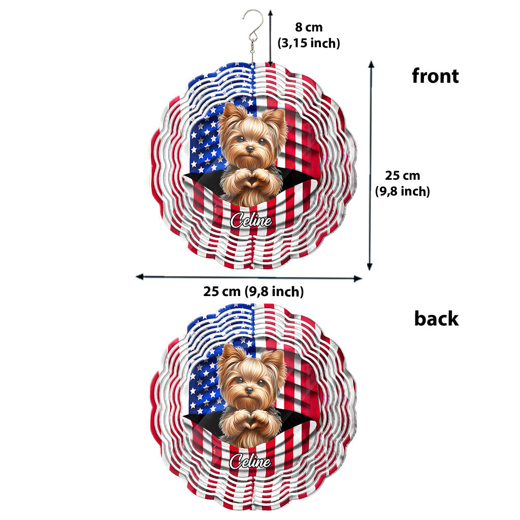 Pfoten und Freiheit – Personalisierter Hunde-Windspinner