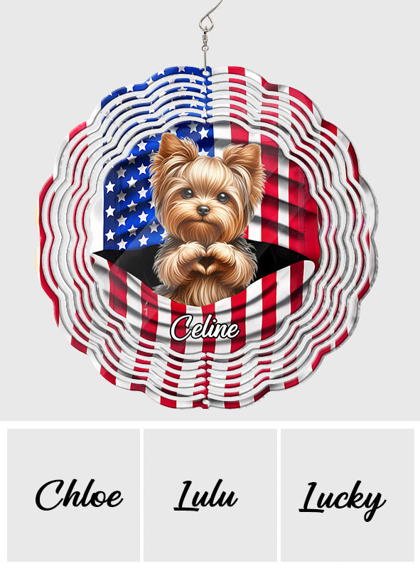 Pfoten und Freiheit – Personalisierter Hunde-Windspinner