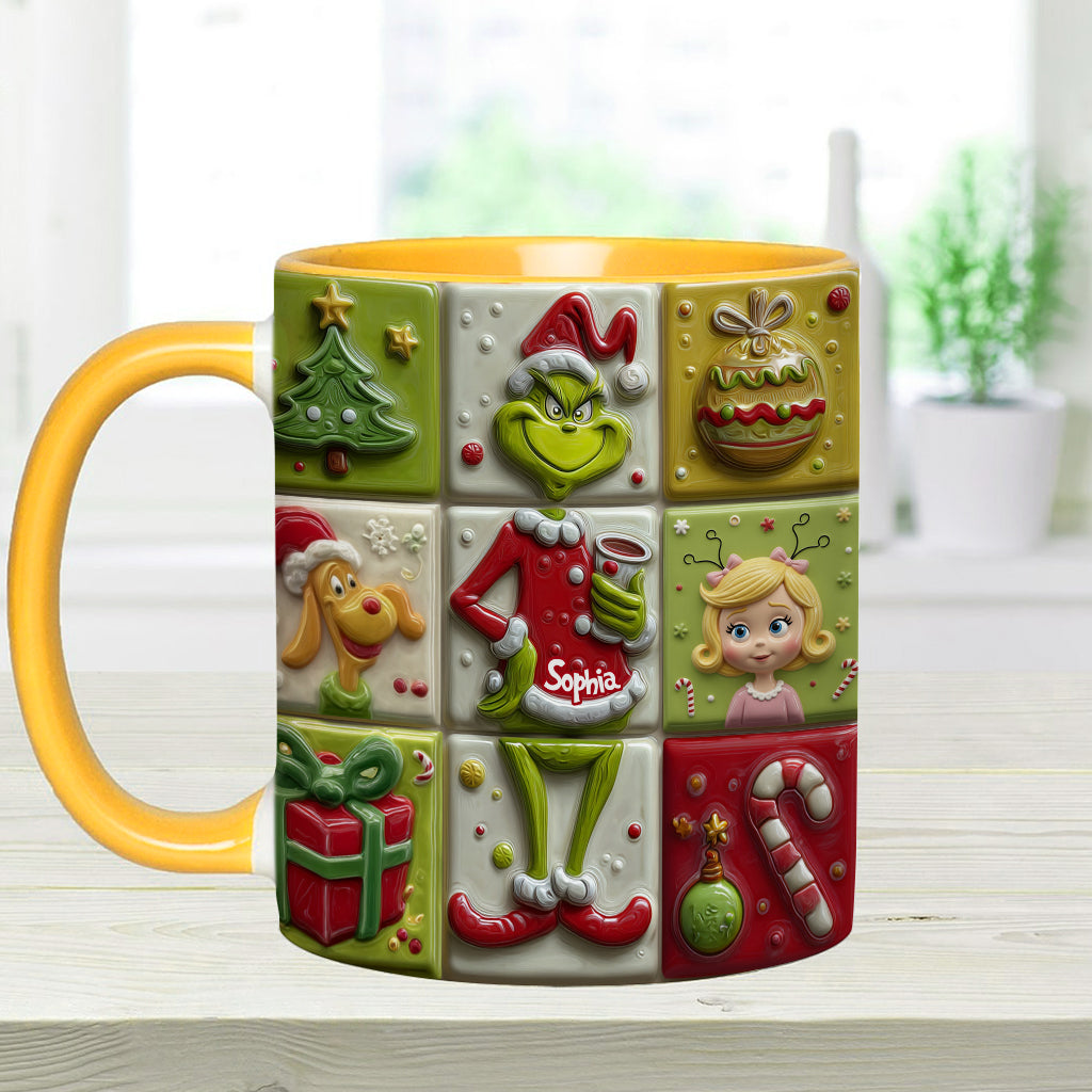 The Green Mischief - Personalisierte Stola Weihnachtstasse