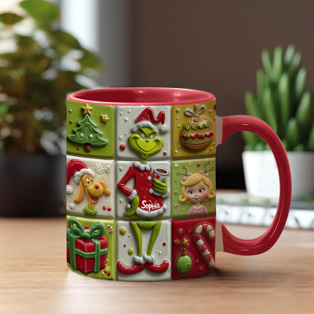 The Green Mischief - Personalisierte Stola Weihnachtstasse