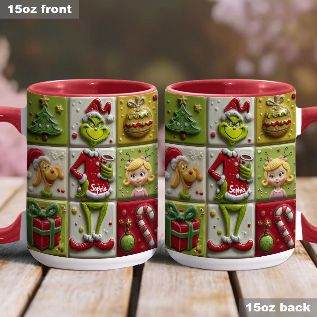 The Green Mischief - Personalisierte Stola Weihnachtstasse