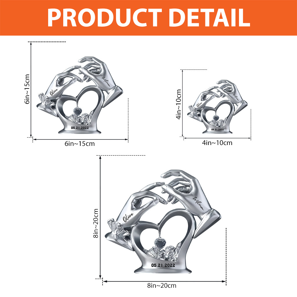 Cadeau d'anniversaire pour couple - Plaque acrylique personnalisée pour couple.