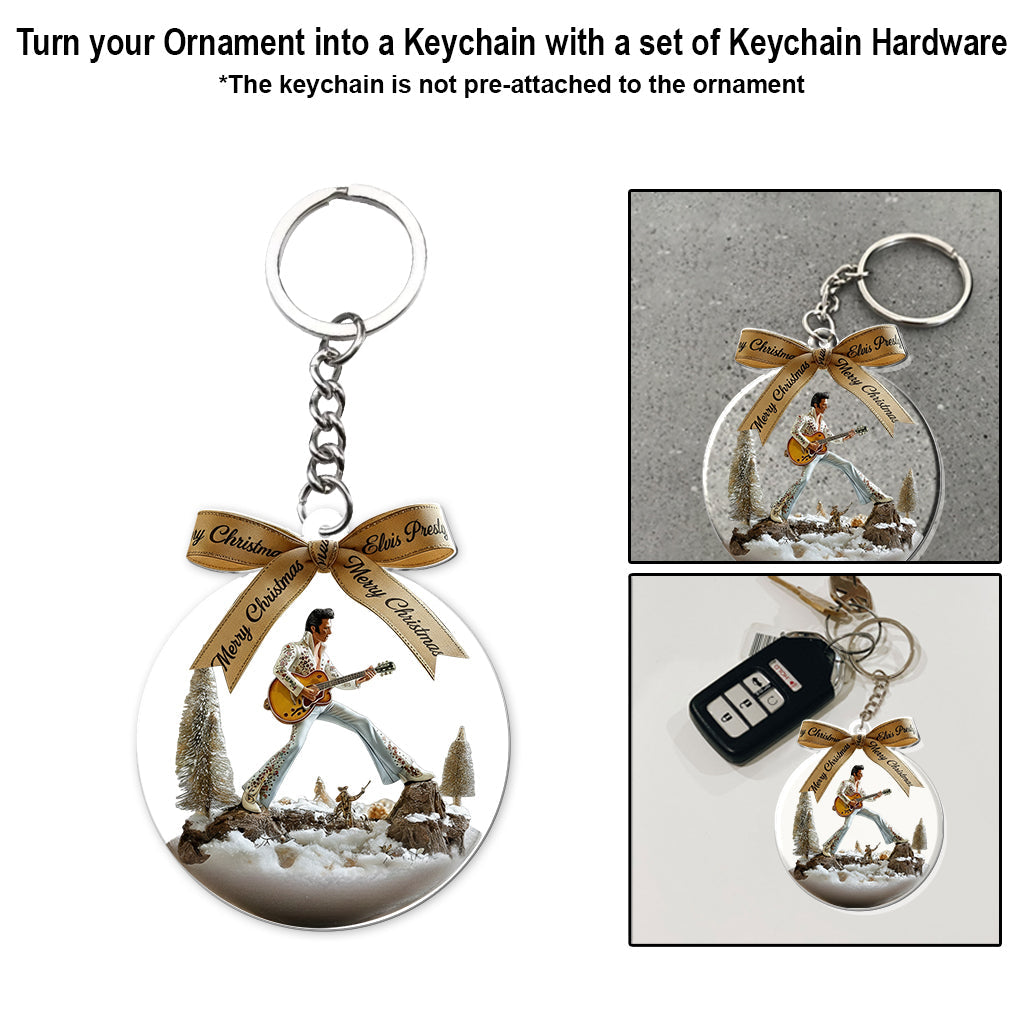 Merry Christmas King Of Rock - Personalized King of Rock and Roll Transparent Ornament