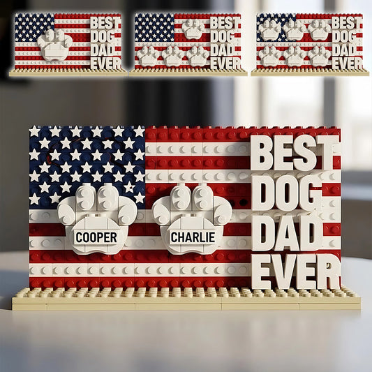 Bester Hundepapa aller Zeiten – Personalisierte Acrylplakette in Hundeform