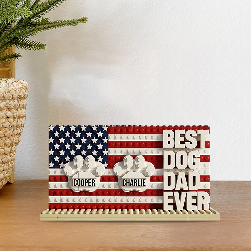 Best Dog Dad Ever - Personalized Dog Custom Shaped Acrylic Plaque