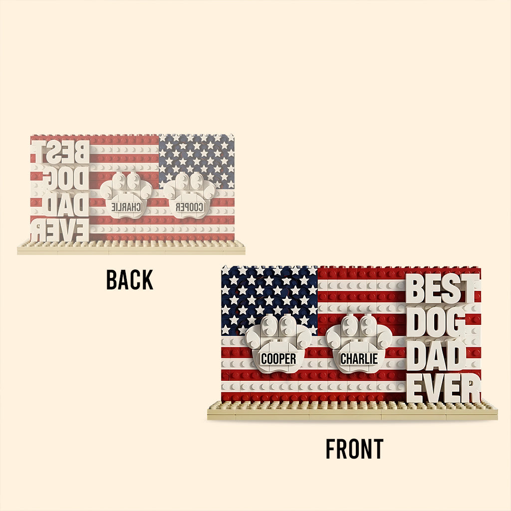 Best Dog Dad Ever - Personalized Dog Custom Shaped Acrylic Plaque