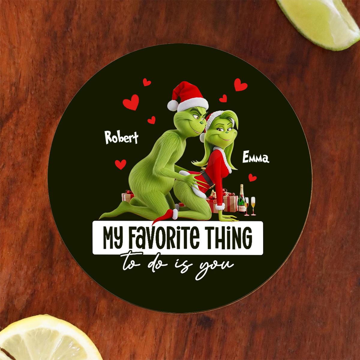 Mein Lieblingshobby bist du – Lustiges Geschenk für ihn/Ehemann/Freund... – Personalisiertes Whiskyglas mit Stola zu Weihnachten