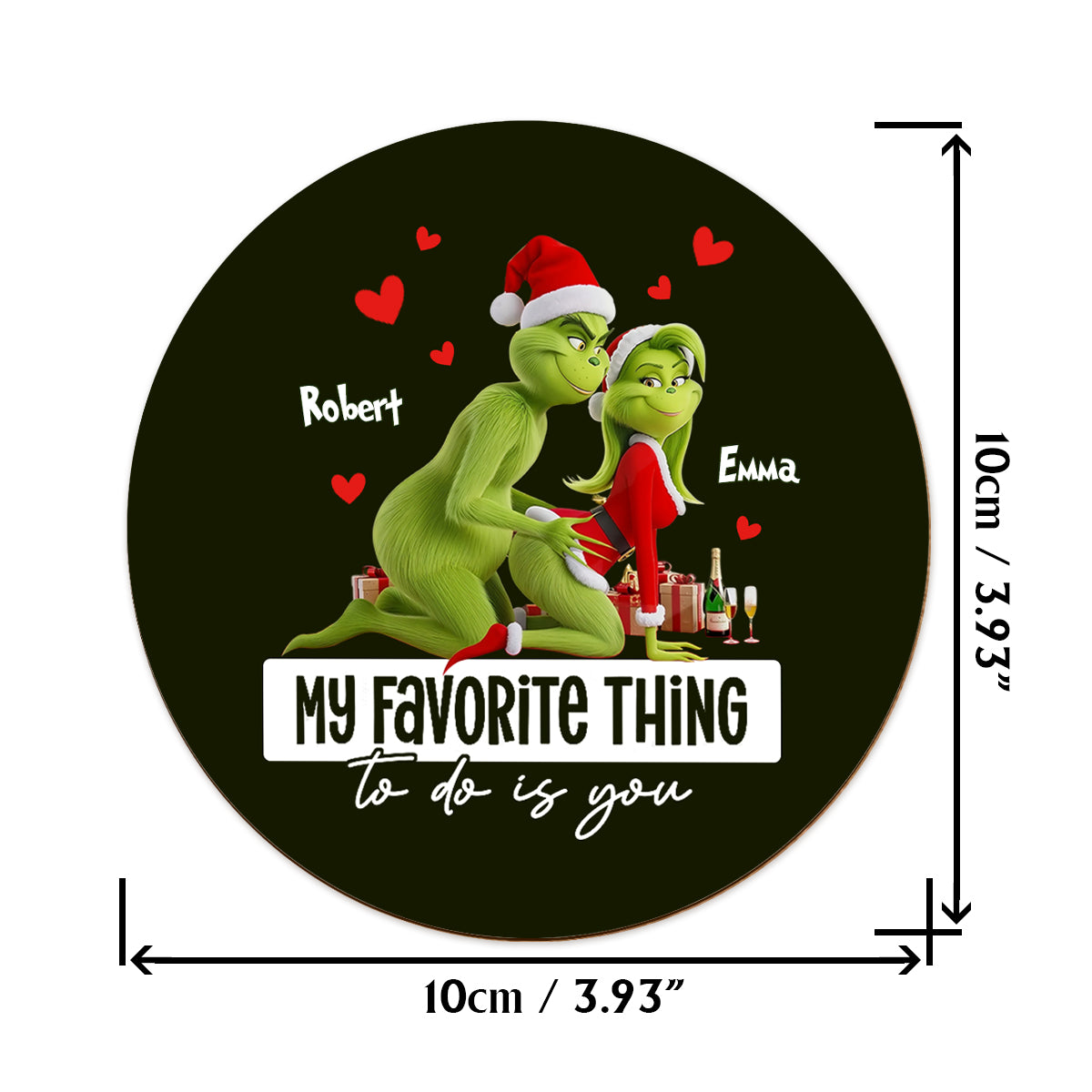Mein Lieblingshobby bist du – Lustiges Geschenk für ihn/Ehemann/Freund... – Personalisiertes Whiskyglas mit Stola zu Weihnachten
