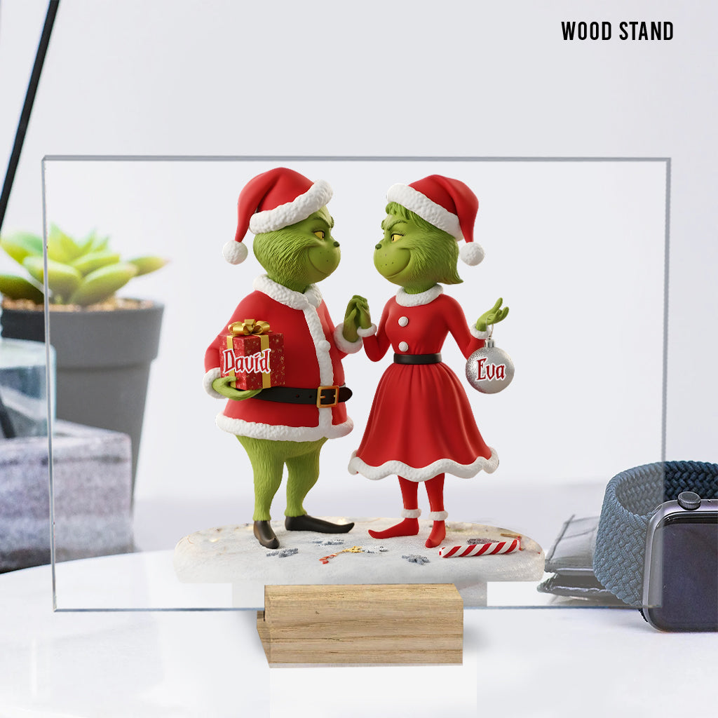 Noël au paradis - Étole de Noël personnalisée sur plaque acrylique transparente