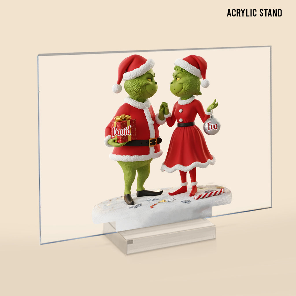 Noël au paradis - Étole de Noël personnalisée sur plaque acrylique transparente