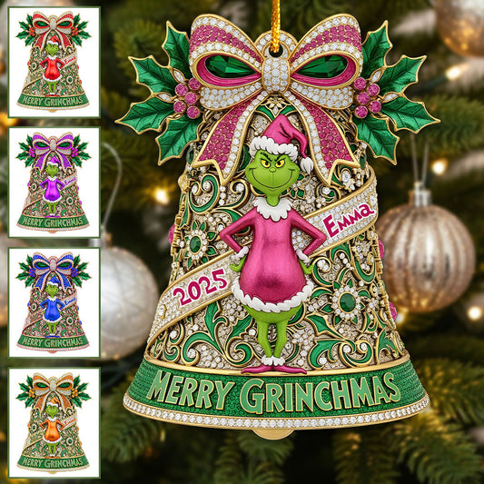 Fröhliche Grinchmas – Personalisierte Stola als Weihnachtsschmuck