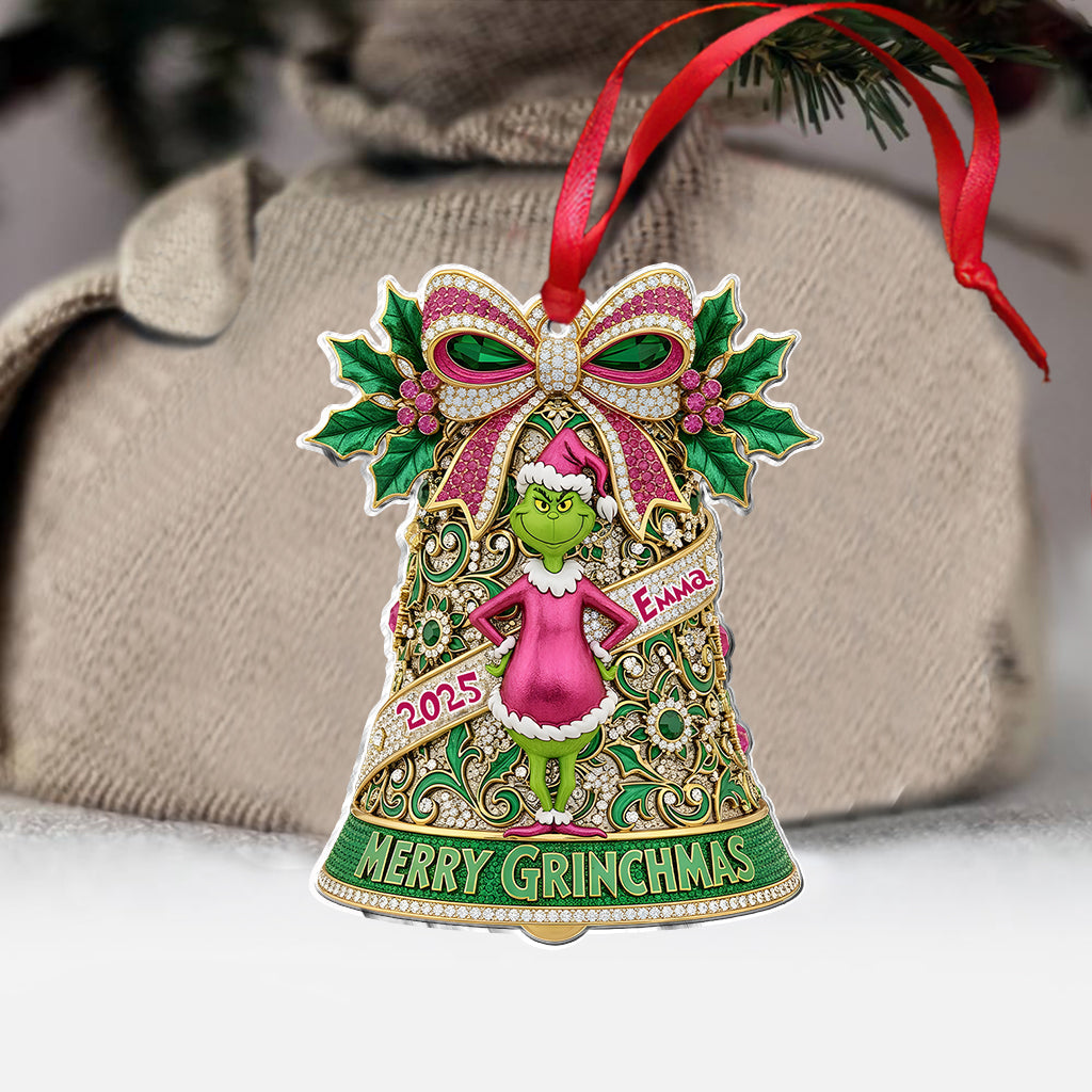 Merry Grinchmas - Personalized Stole Christmas Ornament