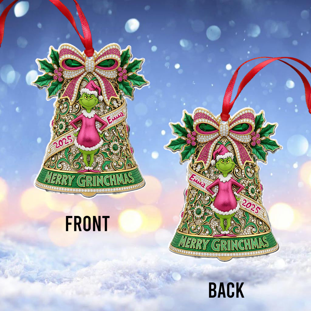 Merry Grinchmas - Personalized Stole Christmas Ornament