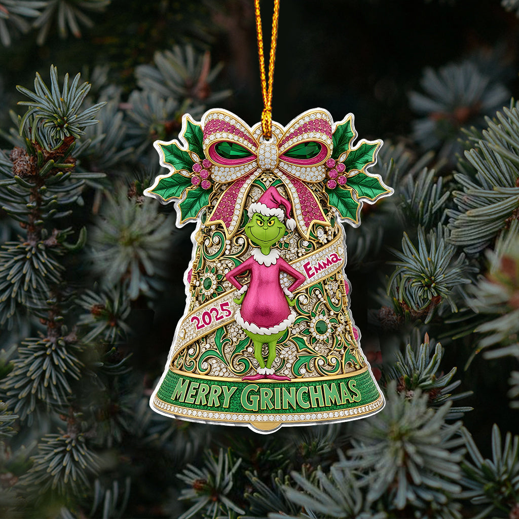 Merry Grinchmas - Personalized Stole Christmas Ornament
