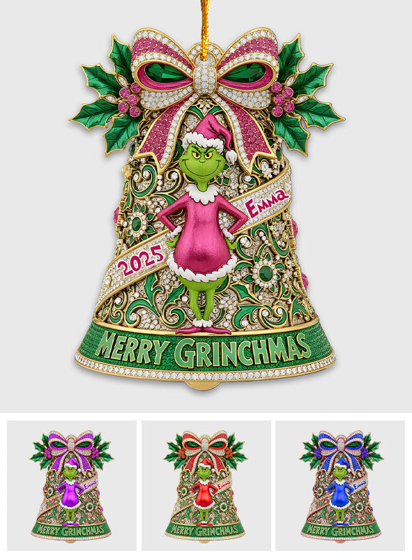 Merry Grinchmas - Personalized Stole Christmas Ornament